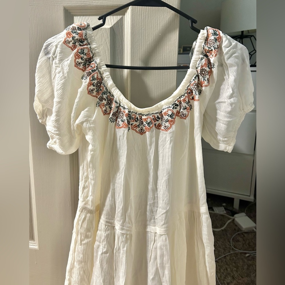 NWT Umgee Mini Dress with Embroidered Scoop Neck